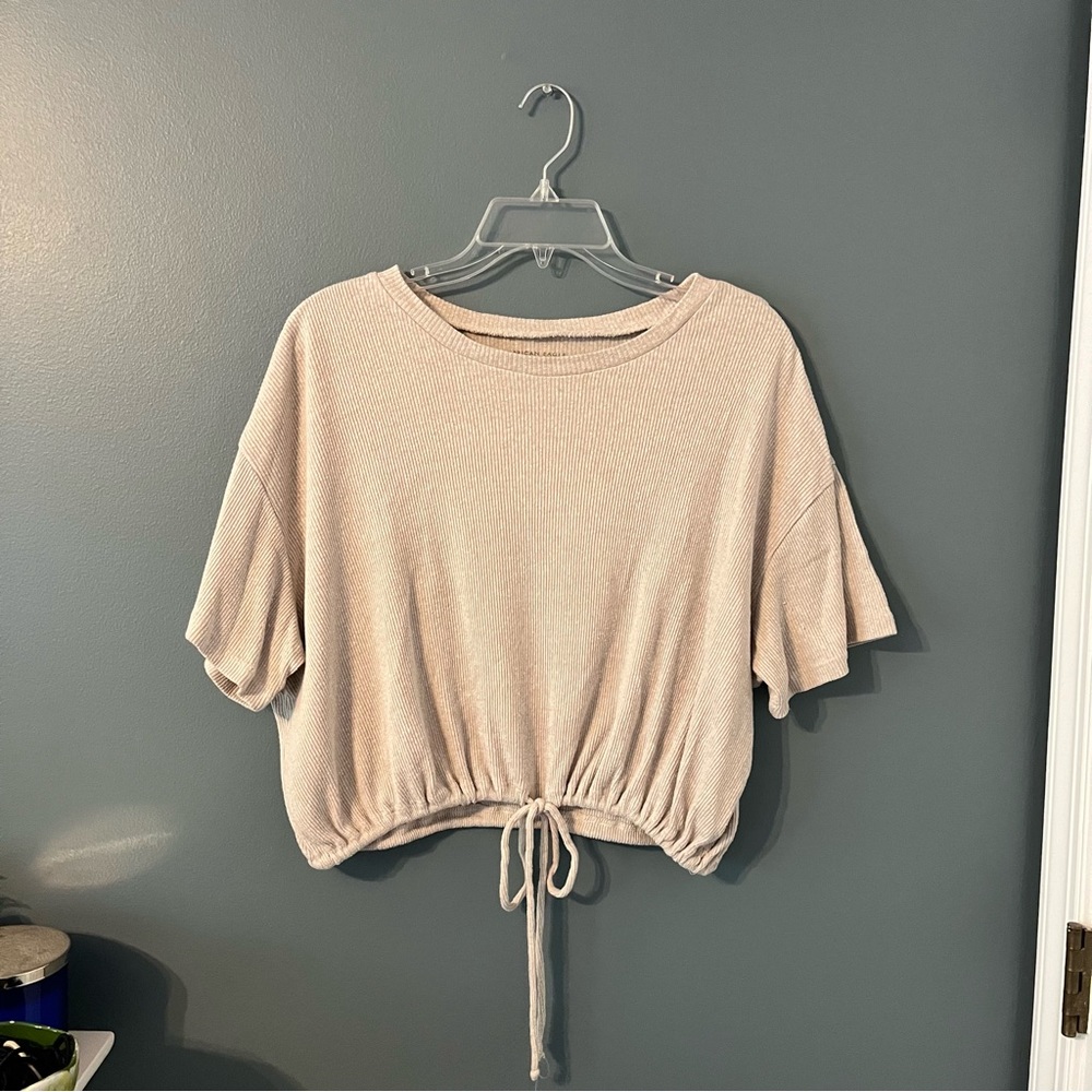 American Eagle Ribbed Cotton Tee